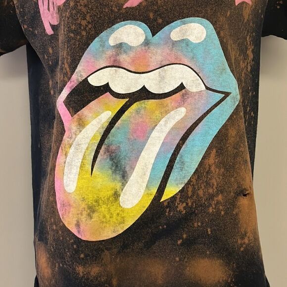 Rolling Stones Reverse Tie Dye 100% Cotton Band Tee- XS - Picture 3 of 8